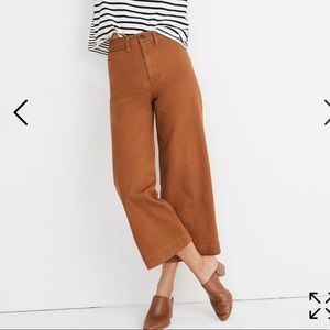 Madewell Emmett Wide-Leg Crop Burnt Orange Women's Jeans Size 25
